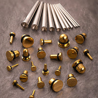Kit d'étirement d'oreille débutant, Taper en acier chirurgical & Plug / Gauge en acier doré - 33 pièces