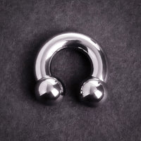 Titanium Nose Ring, Circular Barbell Piercing - Horseshoe Septum - 0G, 2G, 4G, 6G, 8G, 10G, 12G - Sizes 5mm to 12mm