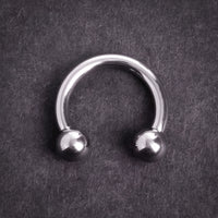 Barbell fer à cheval, argent, titane, bijou de septum étiré
