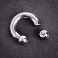 Titanium Nose Ring, Circular Barbell Piercing - Horseshoe Septum - 0G, 2G, 4G, 6G, 8G, 10G, 12G - Sizes 5mm to 12mm