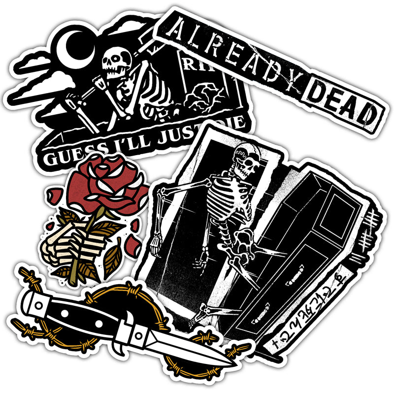Pack de stickers en vinyle Already Dead