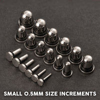 Dead Stretching Kit - Silver Metal Ear Plugs / Ear Stretching Kits - 0.5mm Increase 316L Surgical Steel Dead Stretching Kit 