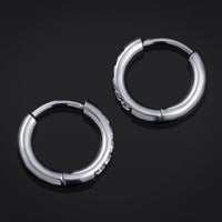 Anneau à charnière Clicker en titane ASTM F136, serti de pierres argentées, calibre 1 mm