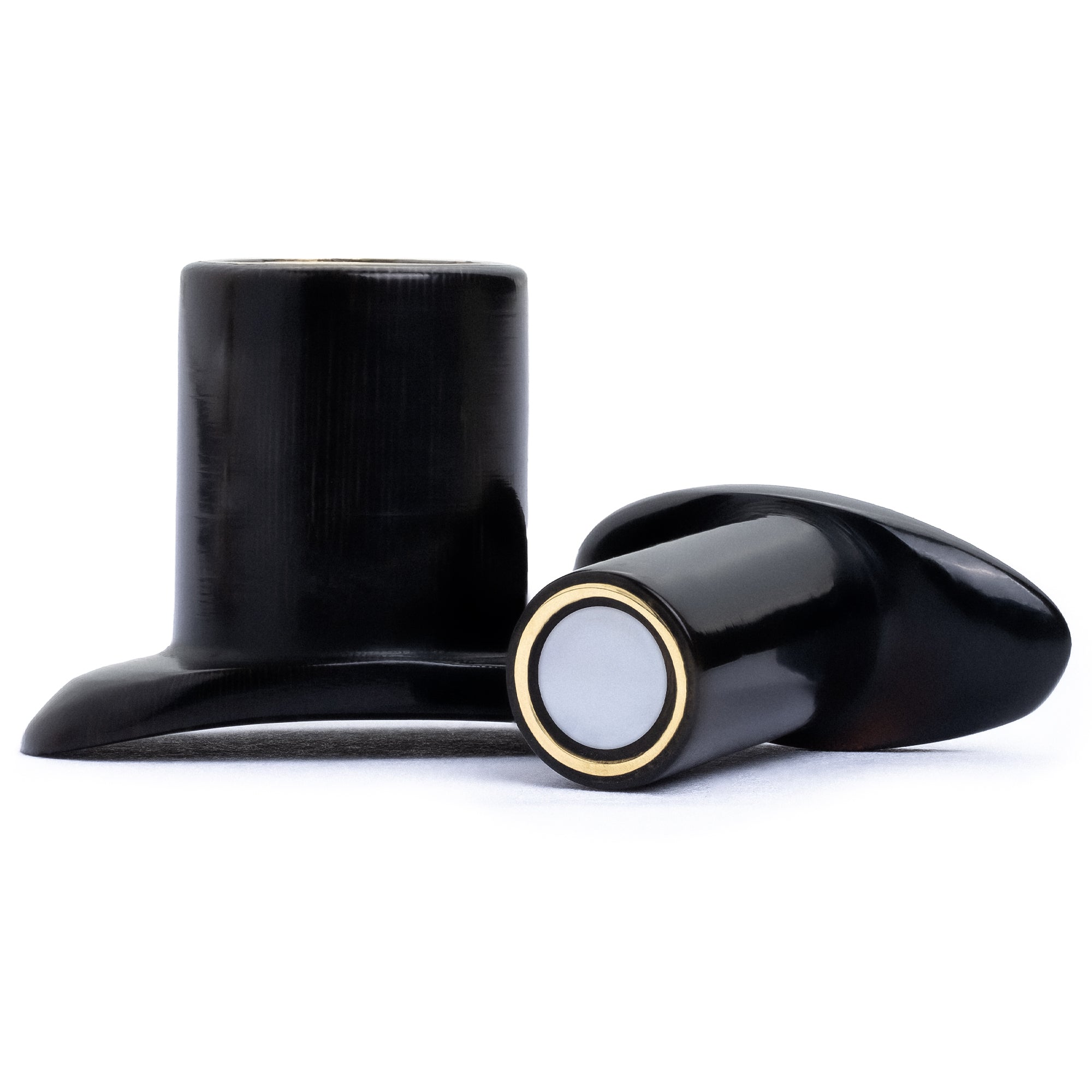 White Mother of Pearl Inlay T Back Labret Stretching Lip Plug