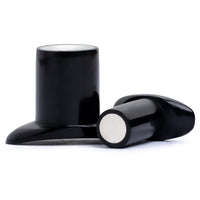 Labret à dos en T en laiton blanc incrusté pour Stretching des lèvres Plug