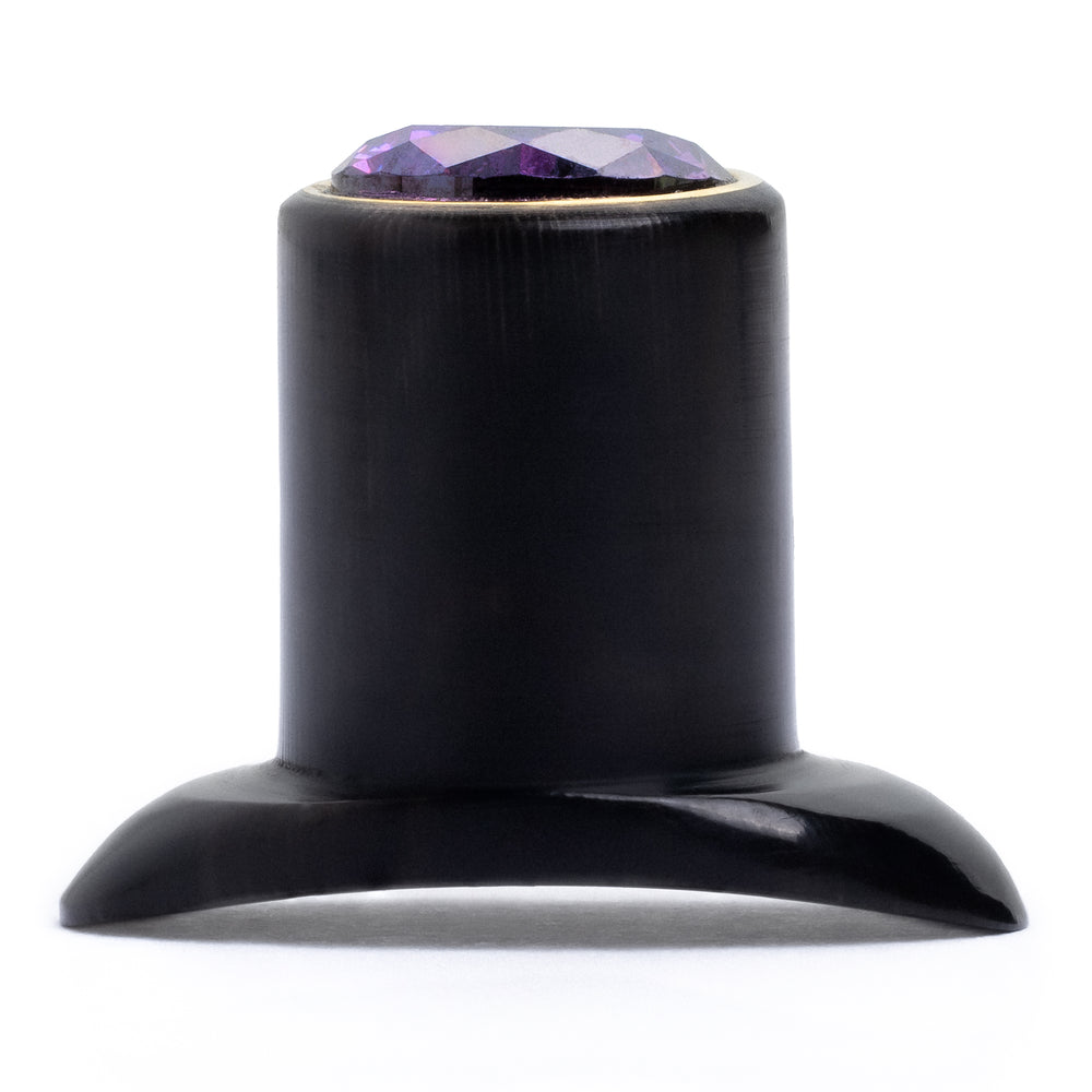 Purple Jewelled Stretched Labret T Back Labret Lip Plug - Stretched Lip Piercing / Lip Plug / T Back / Labret Plug / Stretched Labret