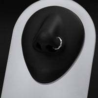 Anneau de Piercing de Nez, Clicker Corde Torsadée, Argent, Titane ASTM F136