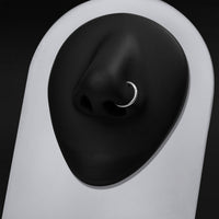 Anneau de nez pour piercing, argent, titane ASTM F136