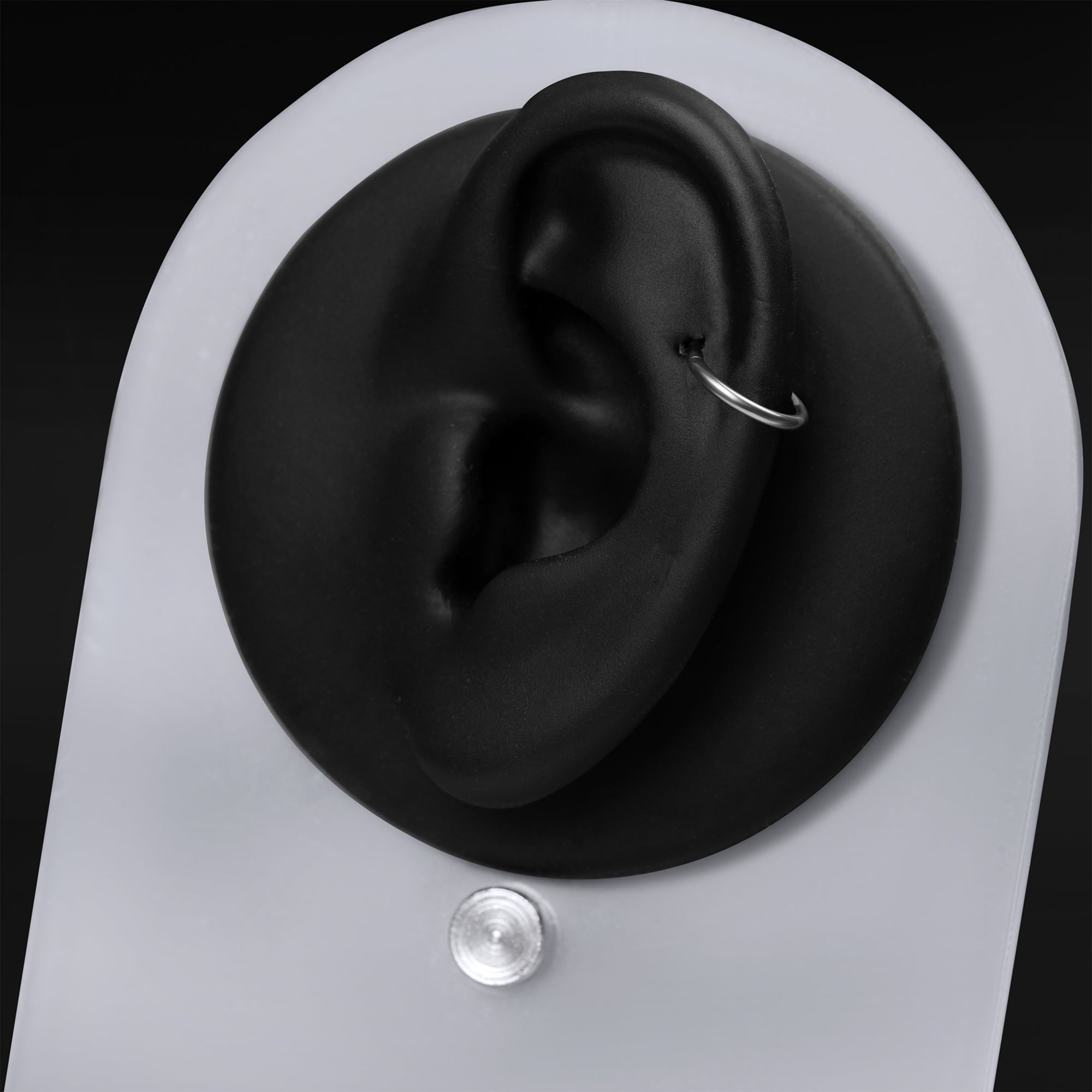 Anneau segment Helix, argent, titane ASTM F136