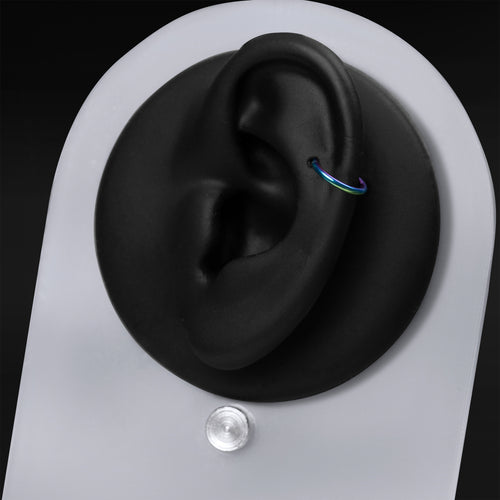 Helix Segment Ring, Rainbow Anodised, ASTM F136 Titanium