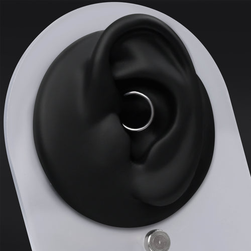 Daith Segment Ring, Silver, ASTM F136 Titanium