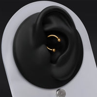 Horseshoe Daith Jewellery, Gold, Internally Threaded, Titanium