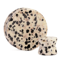 Plug / Gauge en pierre de jaspe dalmatien