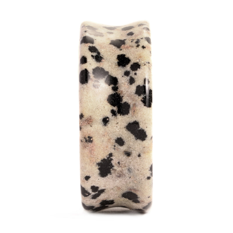Plug / Gauge en pierre de jaspe dalmatien