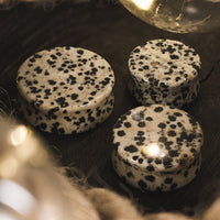 Plug / Gauge en pierre de jaspe dalmatien