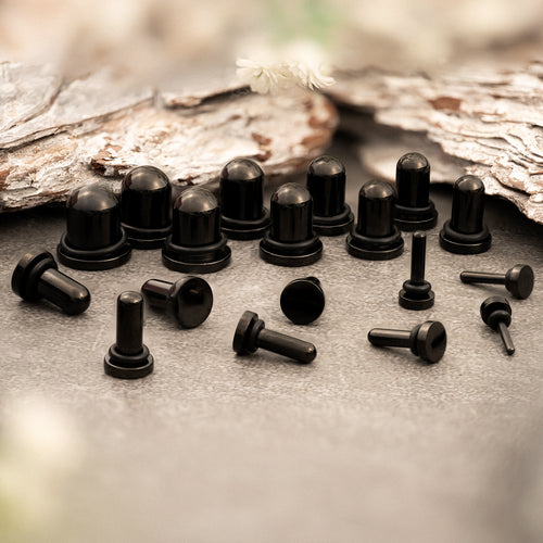 Dead Stretching Kit - Black Metal Ear Plugs / Ear Stretching Kits
