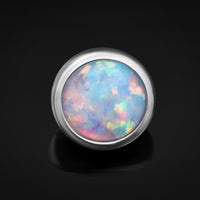 Dermal Top, Weißer Opal, Titan