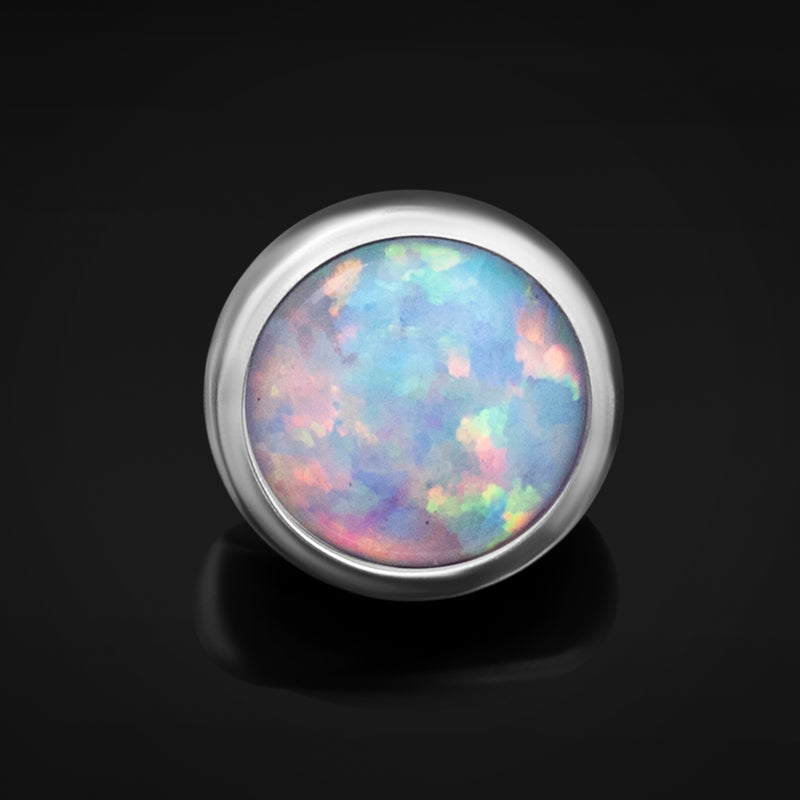 Dermal Top, Weißer Opal, Titan