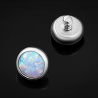 Dermal Top, Weißer Opal, Titan