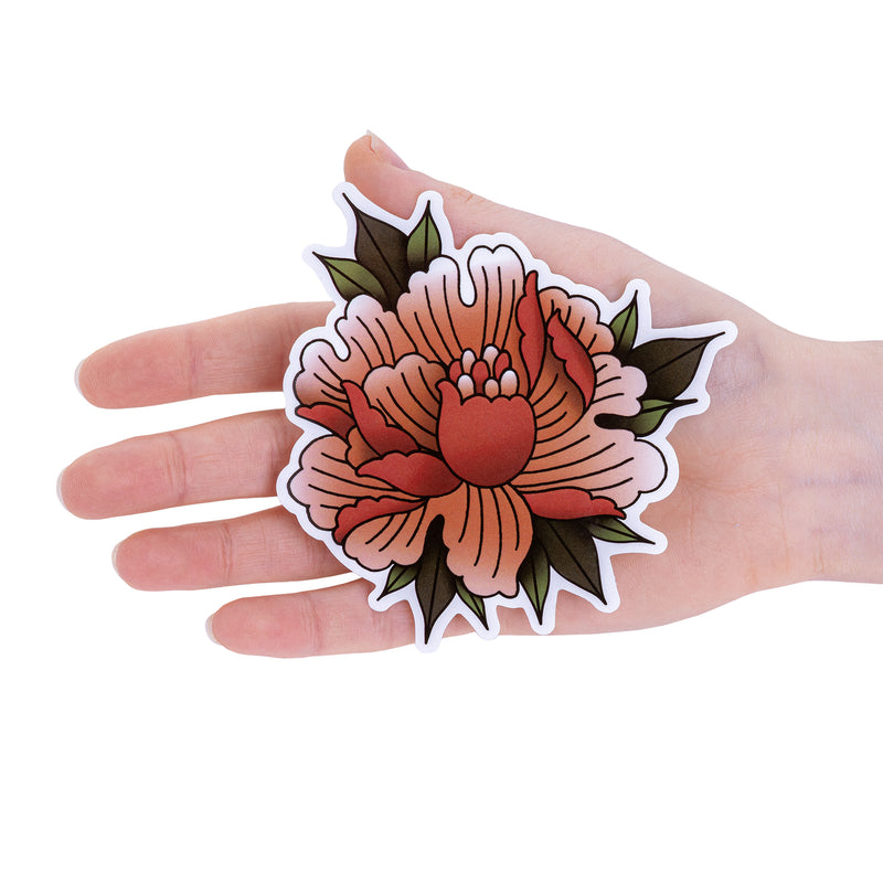 Pfingstrosenblume Vinyl Aufkleber