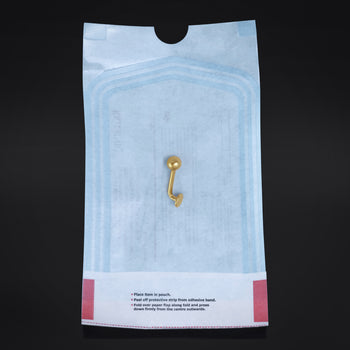 Christina Piercing Bar, Silver, Internally Threaded, Titanium, Pre-Sterilised