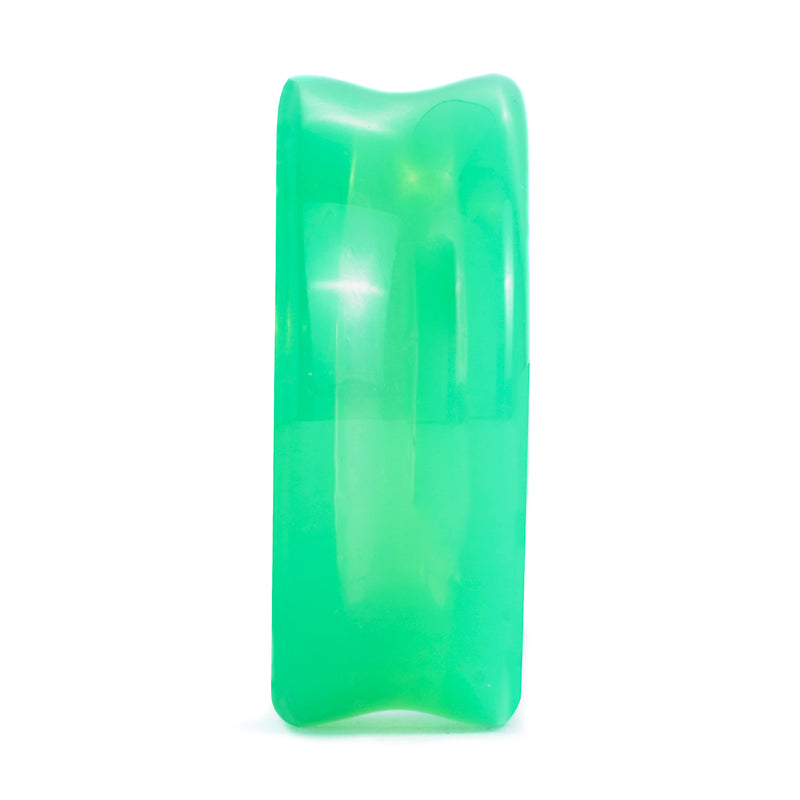 Green Opalite Glass Ear Tunnel