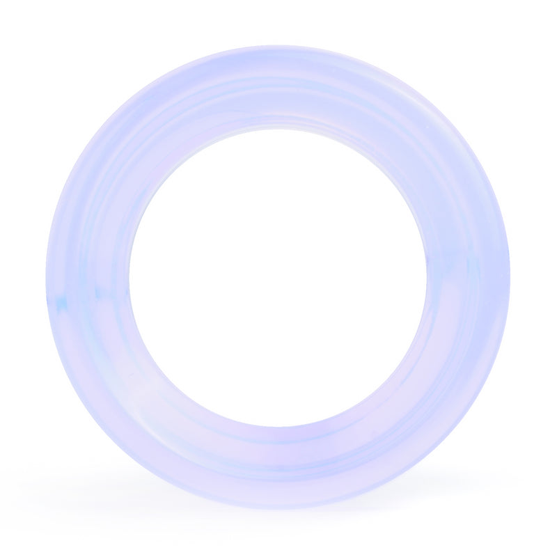 Tunnel d'oreille en verre opalite rose