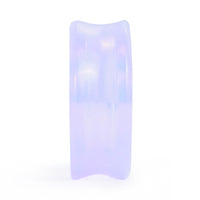 Tunnel d'oreille en verre opalite rose