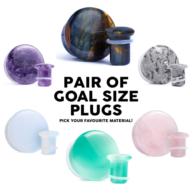 10mm - 00g Paire de plugs taille objectif !
