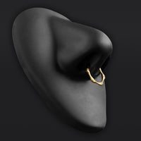 Or, motif os, septum clicker, titane ASTM F136