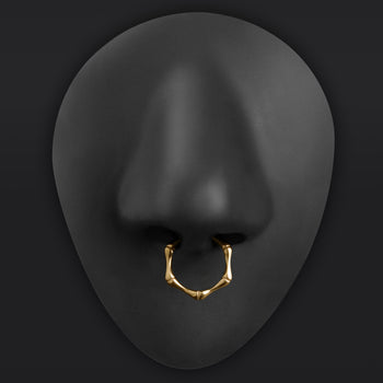 Silver, Septum, gehämmerter Tropfen, ASTM F136 Titan, Segment-Clicker, 1,2mm