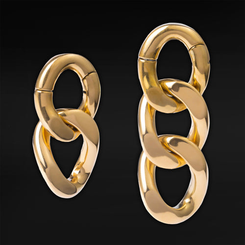Gold Chain Ear Weights (Pair)