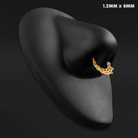 Clicker pour septum, doré, toile d’araignée, titane ASTM F136