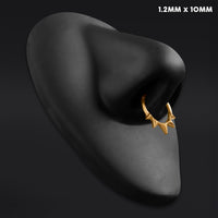 Septum Clicker, or, à pointes, titane ASTM F136
