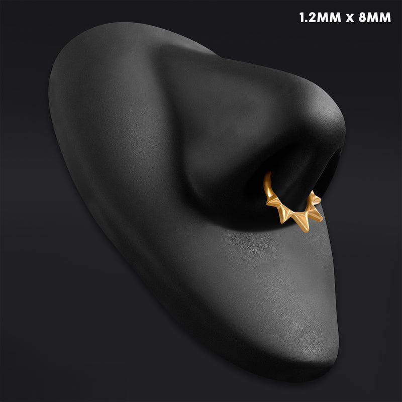 Septum Clicker, or, à pointes, titane ASTM F136