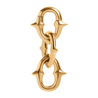 Gold Steel Spiked Chain Link Ear Hangers - Pair