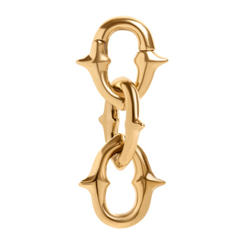 Alternative Gold Spiked Chain Link Earring Hanger Ear Weights (Pair)