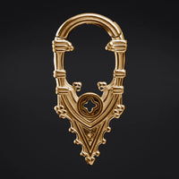 Pendants d'oreilles Spire en acier doré - Paire