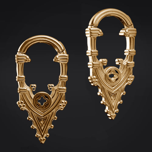 Gold Spire Ear Hangers - Pair