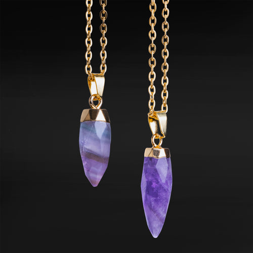 Gold- und Amethyst -Halskette