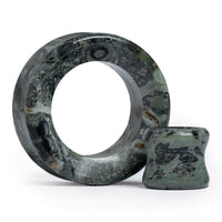Tunnel double flare en jaspe Green Eye / Plug / Gauge