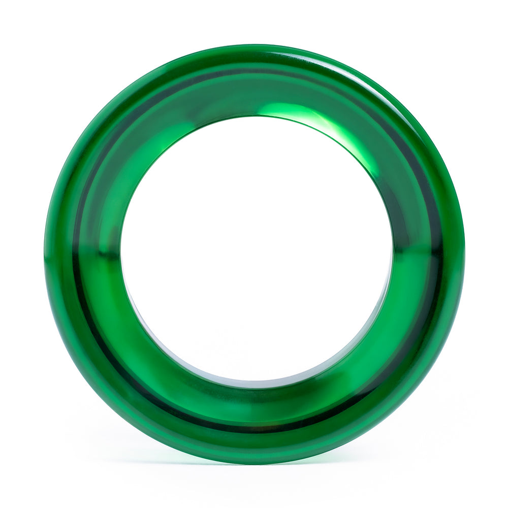 Grüner Glas-Ohrtunnel