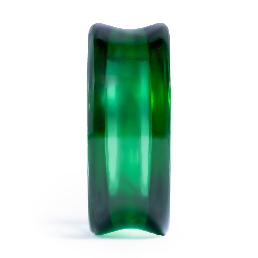 Grüner Glas-Ohrtunnel