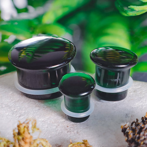 Green Single Flare Glass Plug / Gauge