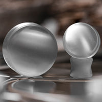 Plug / Gauge en verre œil-de-chat gris