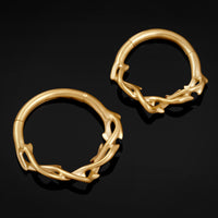 Septum-Clicker, Gold, Gedrehte Dornen, ASTM F136 Titan
