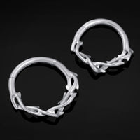 Septum-Clicker, Silber, Gedrehte Dornen, ASTM F136 Titan