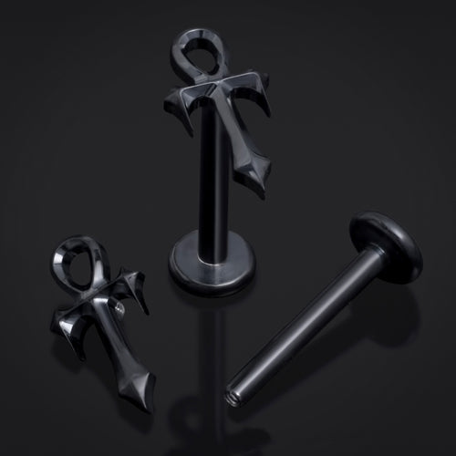 Labret-Stift, Silber, Innengewinde, ASTM F136 Titan, 1,2 mm