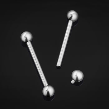Titanium Internally Threaded Nipple Bar
