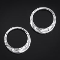 Silver Hammered Dome ASTM F136 Titanium Segment Clicker Septum Nose Ring